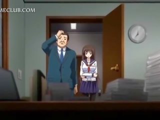 Anime tyttö sisään koulu yhdenmukainen puhallus suuri mulkku