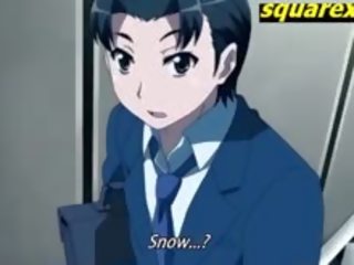 Seductress snow-teen anime elite pakikipagtalik at cuming