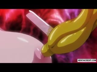 Hentai adolescent fanget og knullet røff av tentacles