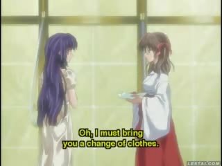 Drzé hentai anime priateľka plácnutí v a kúpeľ