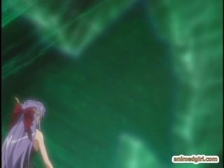 Tutulan anime gets squeezed her süýji emjekler by tentacles