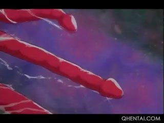 Mostro tentacoli scopata hentai chiazza di petrolio calvo fighe a orgia
