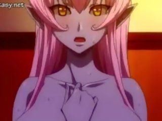 Krūtainas anime iedomāts sieviete izpaužas bumbulīši fucked