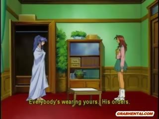 Pervert Anime stripling Groupfucking In The Bathroom