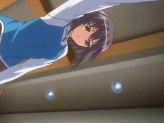 Anime sweety antaa suihinotto sisään sänky
