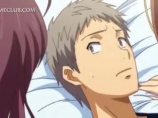 Teenage 3d anime mekdep gyzy fighting over a big johnson