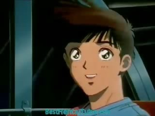 Starý anime film hentai školáčka