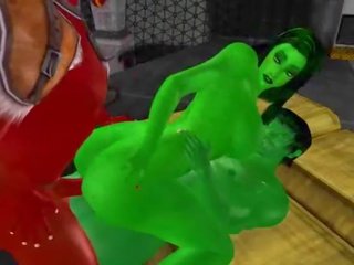 [fantasy-3dsexvilla 2] she-hulk fodido por um demônio e o hulk em 3dsexvilla 2